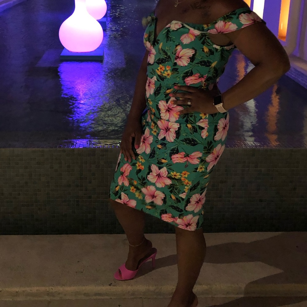 Floral printed two piece set